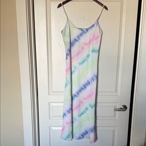 Colorful Tie-Dye Spaghetti Strap Dress